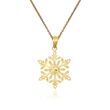 14kt Yellow Gold Snowflake Pendant Necklace
