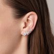 4.40 ct. t.w. CZ Cluster Ear Crawlers in Sterling Silver
