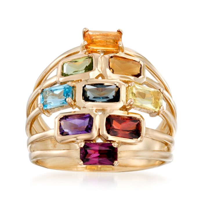 2.60 ct. t.w. Multi-Stone Ring in 14kt Yellow Gold