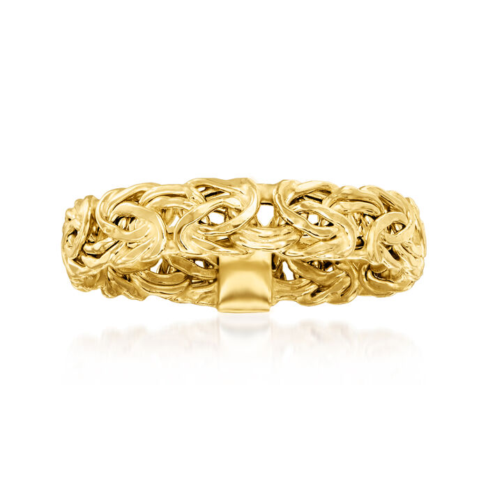 18kt Yellow Gold Byzantine Ring