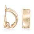 14kt Yellow Gold Curved Clip-On Earrings