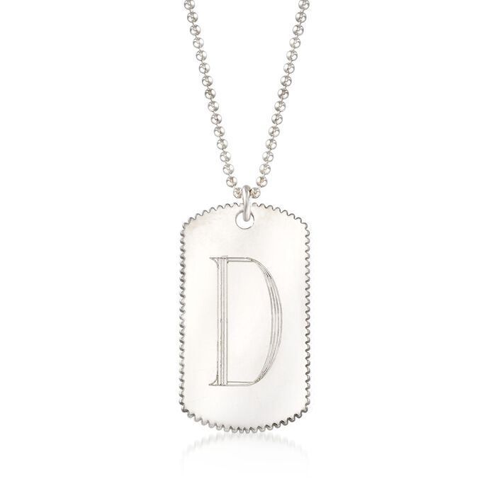 Italian Sterling Silver Personalized Tag Necklace