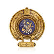 C. 1920 Vintage Lapis Peacock Pin with .18 ct. t.w. Diamonds in 22kt Yellow Gold