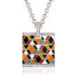 Belle Etoile &quot;Forma&quot; .15 ct. t.w. CZ Pendant in Sterling Silver