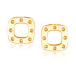 Roberto Coin &quot;Pois Moi&quot; 18kt Yellow Gold Square Earrings