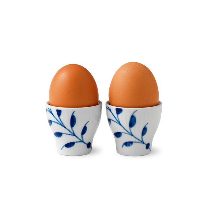 Royal Copenhagen &quot;Blue Fluted Mega&quot; Set of 2 Porcelain Egg Cup
