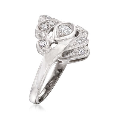 C. 1960 Vintage .55 ct. t.w. Diamond Ring in 14kt White Gold