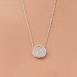 .50 ct. t.w. Pave Diamond Circle Necklace in Sterling Silver