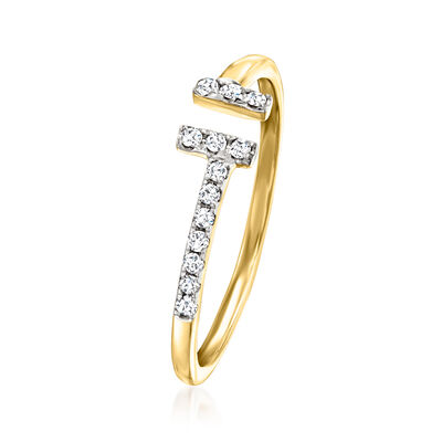 .10 ct. t.w. Diamond Open-Space Ring in 14kt Yellow Gold