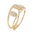 .45 ct. t.w. Pave Diamond Openwork Ring in 14kt Yellow Gold