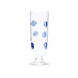 Vietri &quot;Drop&quot; Blue Champagne Glass from Italy