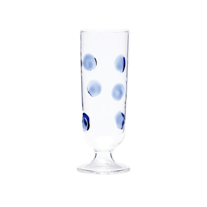 Vietri &quot;Drop&quot; Blue Champagne Glass from Italy