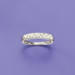 .15 ct. t.w. Pave Diamond Multi-Row Ring in 14kt White Gold