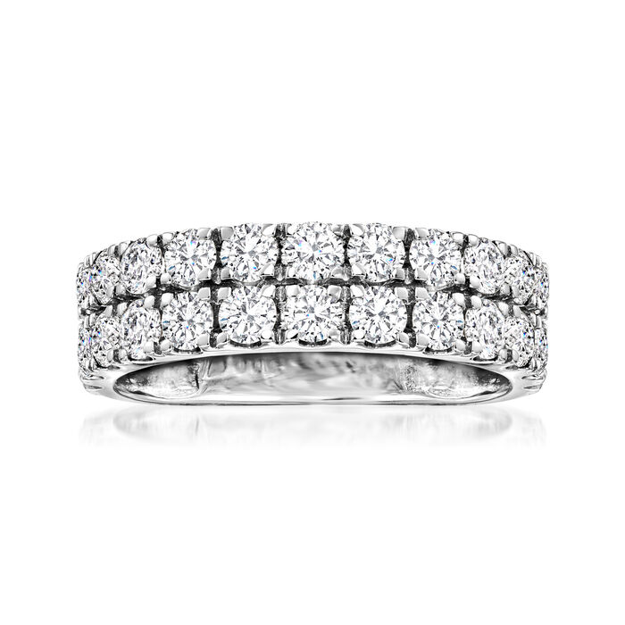 2.00 ct. t.w. Diamond Two-Row Ring in 14kt White Gold