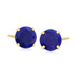 8mm Lapis Martini Studs in 14kt White Gold
