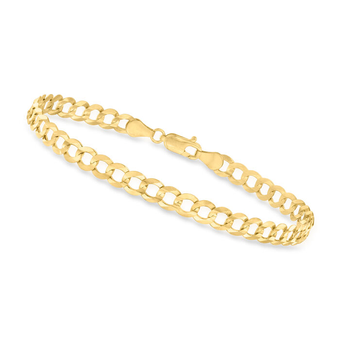 Men's 10kt Yellow Gold Cuban-Link Bracelet