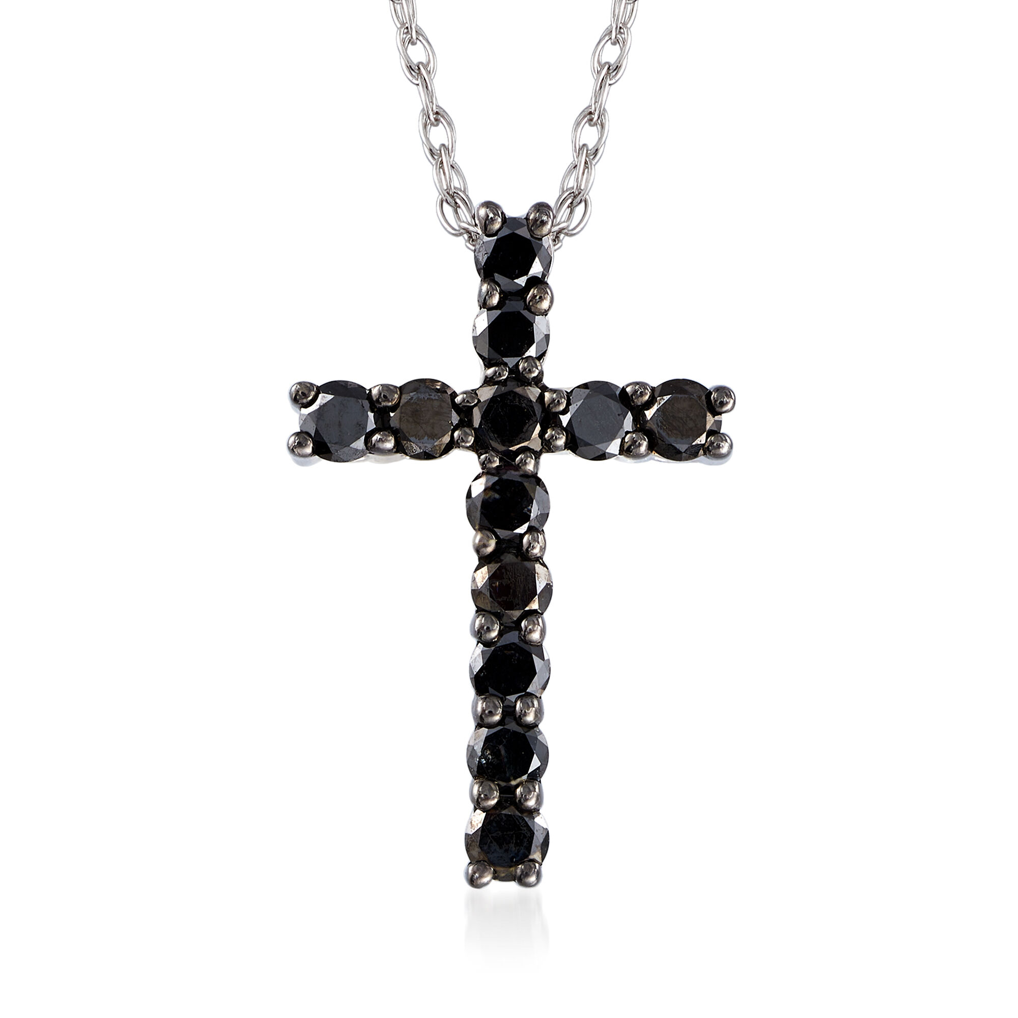 Details about   Genuine Black Diamond 925 Sterling Silver Wing Cross Christmas Gift Pendant O91 