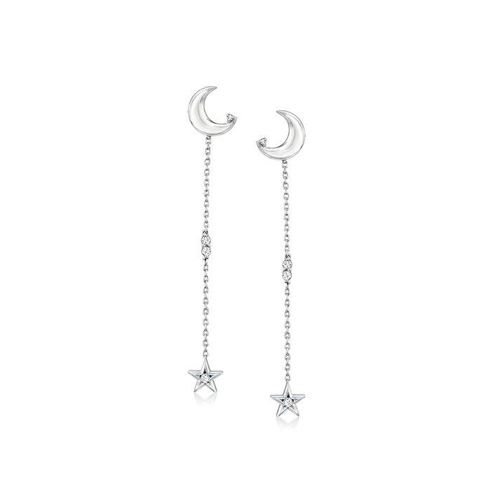.11 ct. t.w. Diamond Celestial Drop Earrings in Sterling Silver
