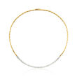 C. 1980 Vintage .70 ct. t.w. Diamond Necklace in 14kt Two-Tone Gold