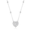 2.07 ct. t.w. Moissanite Heart Necklace in Sterling Silver