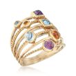 1.31 ct. t.w. Multi-Stone Ring in 14kt Gold Over Sterling
