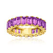 7.75 ct. t.w. Amethyst Eternity Band in 18kt Gold Over Sterling