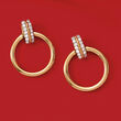 .15 ct. t.w. Diamond Circle Drop Earrings in 14kt Yellow Gold