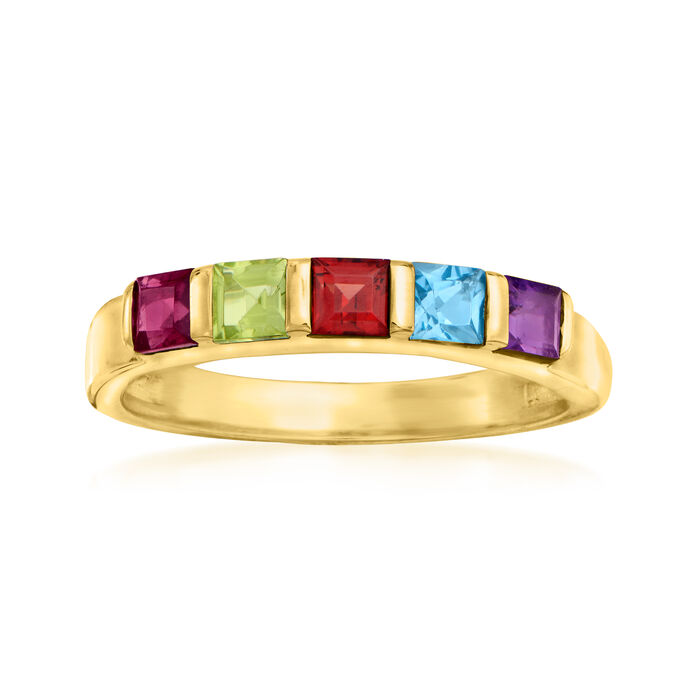 Personalized Ring in 14kt Gold - 3 to 5 Birthstones