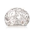Sterling Silver Scroll Cut-Out Dome Ring