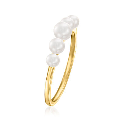 3-4.5mm Cultured Pearl Ring in 14kt Yellow Gold