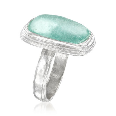 Roman Glass Ring in Sterling Silver