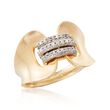 .15 ct. t.w. Diamond Corset Ring in Two-Tone Sterling Silver