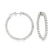 7.00 ct. t.w. Diamond Diamond Inside-Outside Hoop Earrings in 14kt White Gold