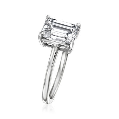 2.00 Carat Emerald-Cut Lab-Grown Diamond Solitaire Ring in 14kt White Gold