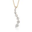 .50 ct. t.w. Diamond Journey Pendant Necklace in 14kt Yellow Gold