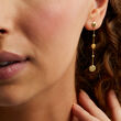 Italian 14kt Yellow Gold Alternating Bead Drop Earrings