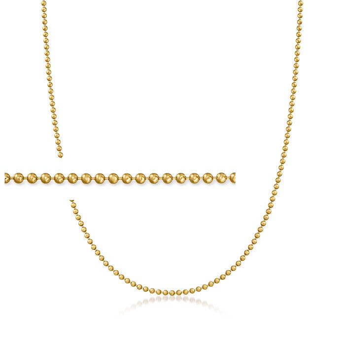 Roberto Coin 18kt Yellow Gold Bead-Chain Necklace