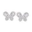 .25 ct. t.w. Diamond Butterfly Earrings in Sterling Silver