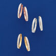 1.00 ct. t.w. Diamond Hoop Earrings in 14kt White Gold
