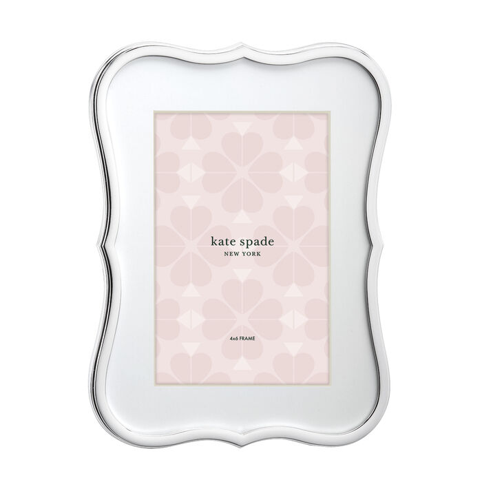 Kate Spade New York &quot;Crown Point&quot; Silver-Plated Picture Frame 4x6 - Kate Spade New York Crown Point Si...