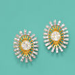 .55 ct. t.w. Diamond Burst Earrings in 14kt Yellow Gold