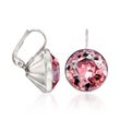 Swarovski Crystal &quot;Bella&quot; Light Rose Crystal Drop Earrings in Silvertone