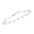 .40 ct. t.w. CZ Anklet in Sterling Silver