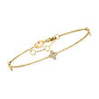 Roberto Coin &quot;Diamonds by the Inch&quot; .13 ct. t.w. Diamond Station Bracelet in 18kt Yellow Gold