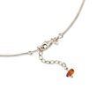 Orange Amber Teardrop Pendant Necklace in Sterling Silver