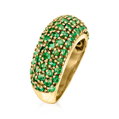 2.00 ct. t.w. Emerald Wide Ring in 14kt Yellow Gold
