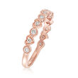 .25 ct. t.w. Diamond Heart and Circle Band in 14kt Rose Gold