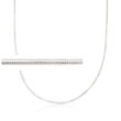 Italian 1.2mm Sterling Silver Adjustable Square Snake-Chain Necklace