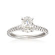 Henri Daussi 1.47 ct. t.w. Diamond Engagement Ring in 14kt White Gold