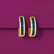 .80 ct. t.w. Sapphire Huggie Hoop Earrings in 14kt Yellow Gold